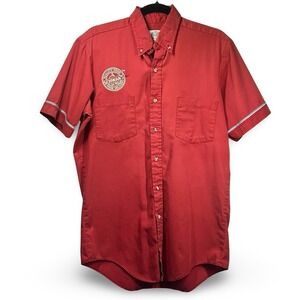 Schwan's by Riverside Button Down Uniform Shirt Size Medium Delivery Frozen Food